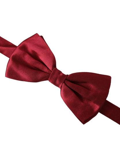  - Red Satin Silk Adjustable Neck Men Bow Tie