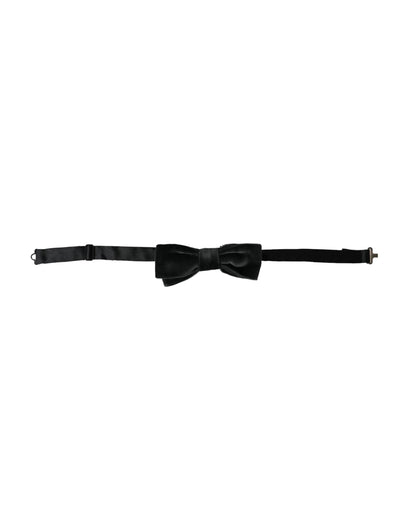  - Black Velvet Cotton Adjustable Neck Men Bow Tie