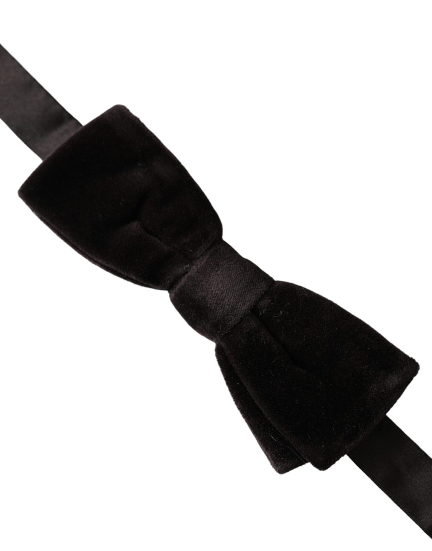  - Black Velvet Cotton Adjustable Neck Men Bow Tie