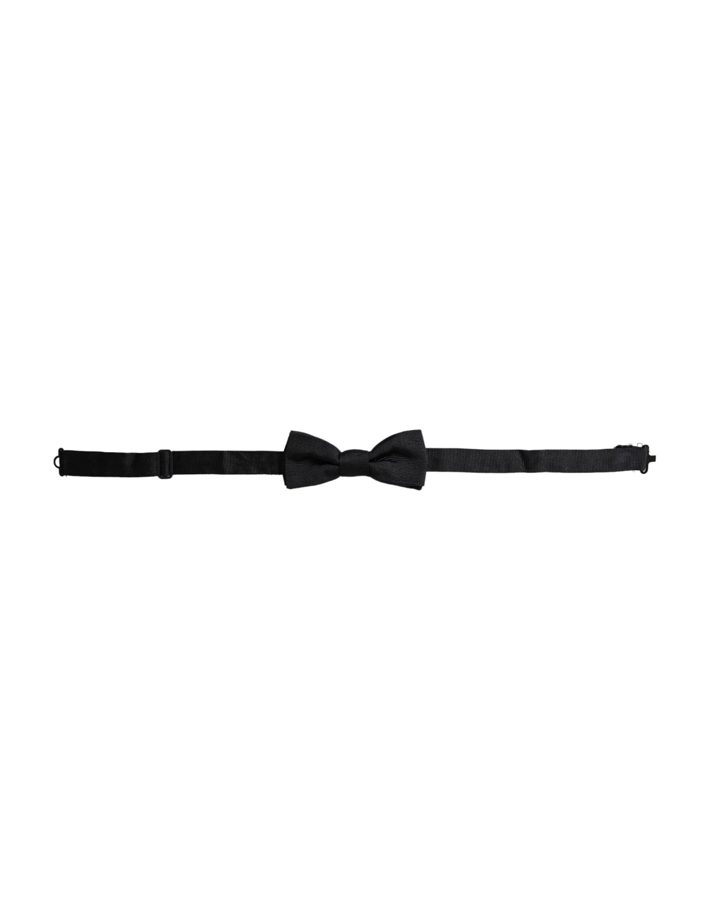  - Black Silk Adjustable Neck Men Bow Tie