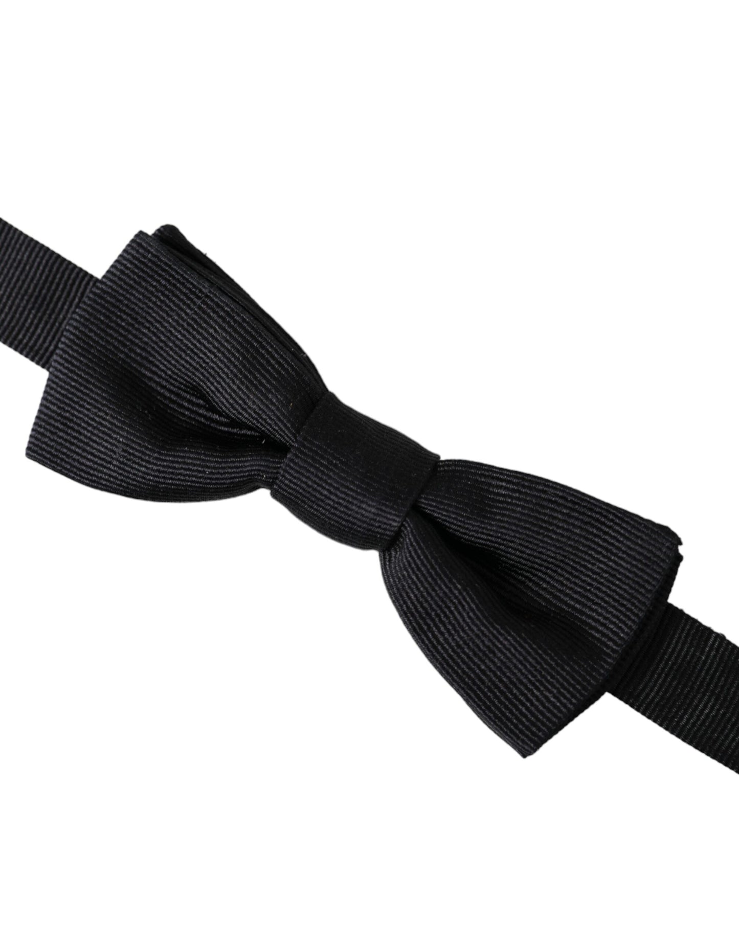  - Black Silk Adjustable Neck Men Bow Tie