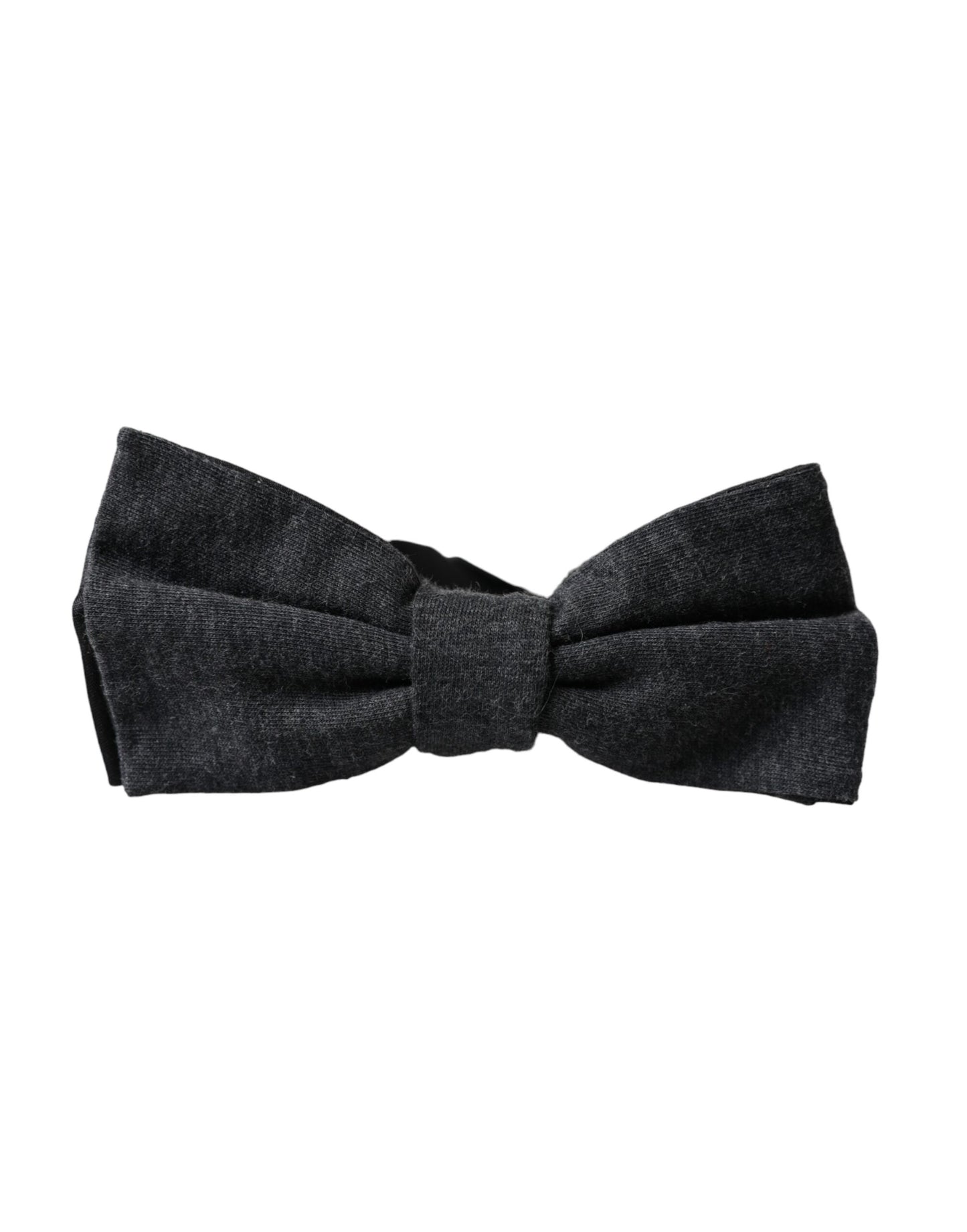  - Dark Gray Silk Adjustable Neck Men Bow Tie