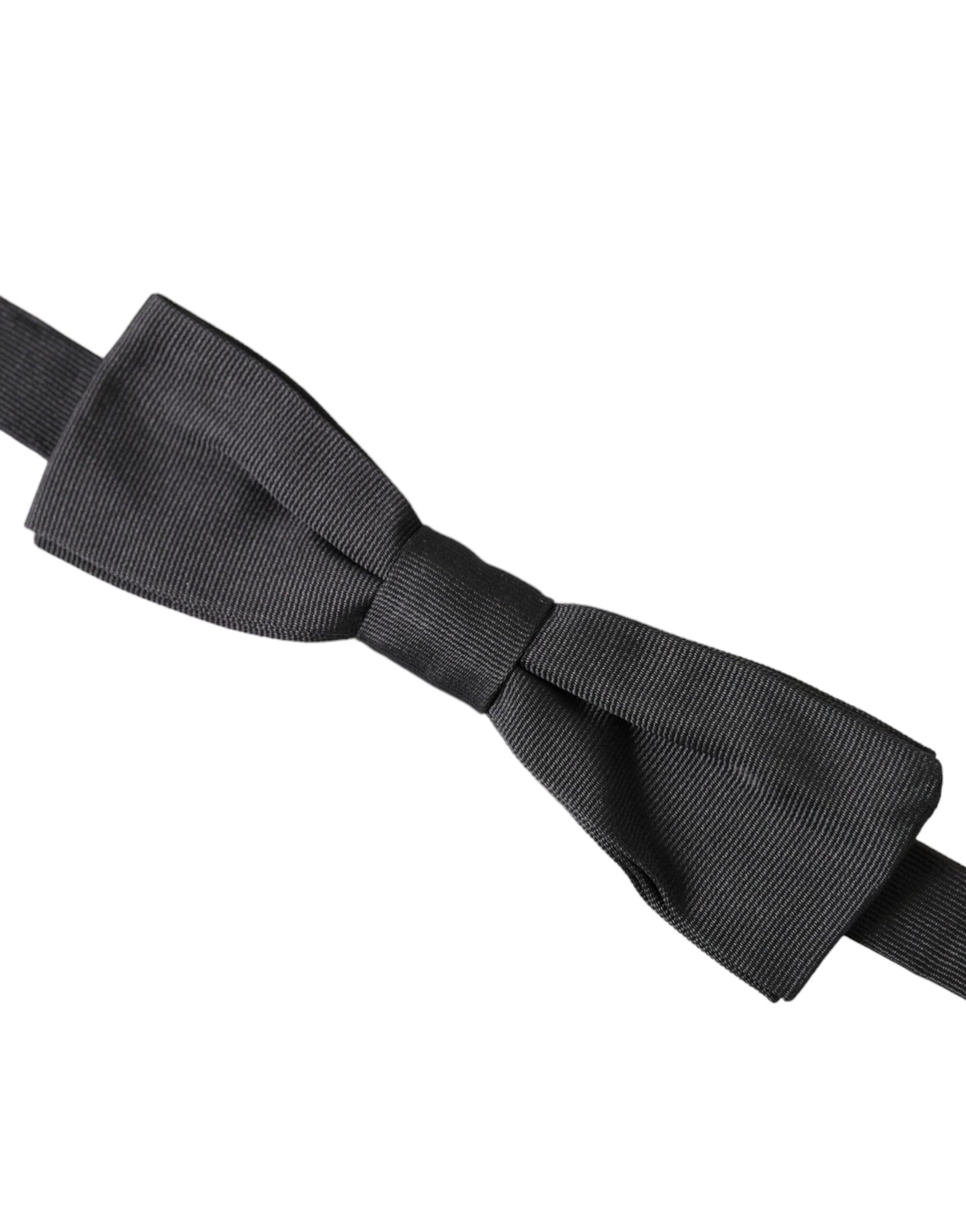  - Black Silk Adjustable Neck Men Bow Tie