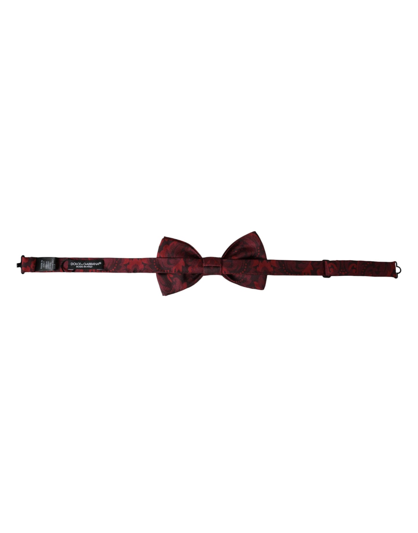  - Red Silk Floral Adjustable Neck Men Bow Tie