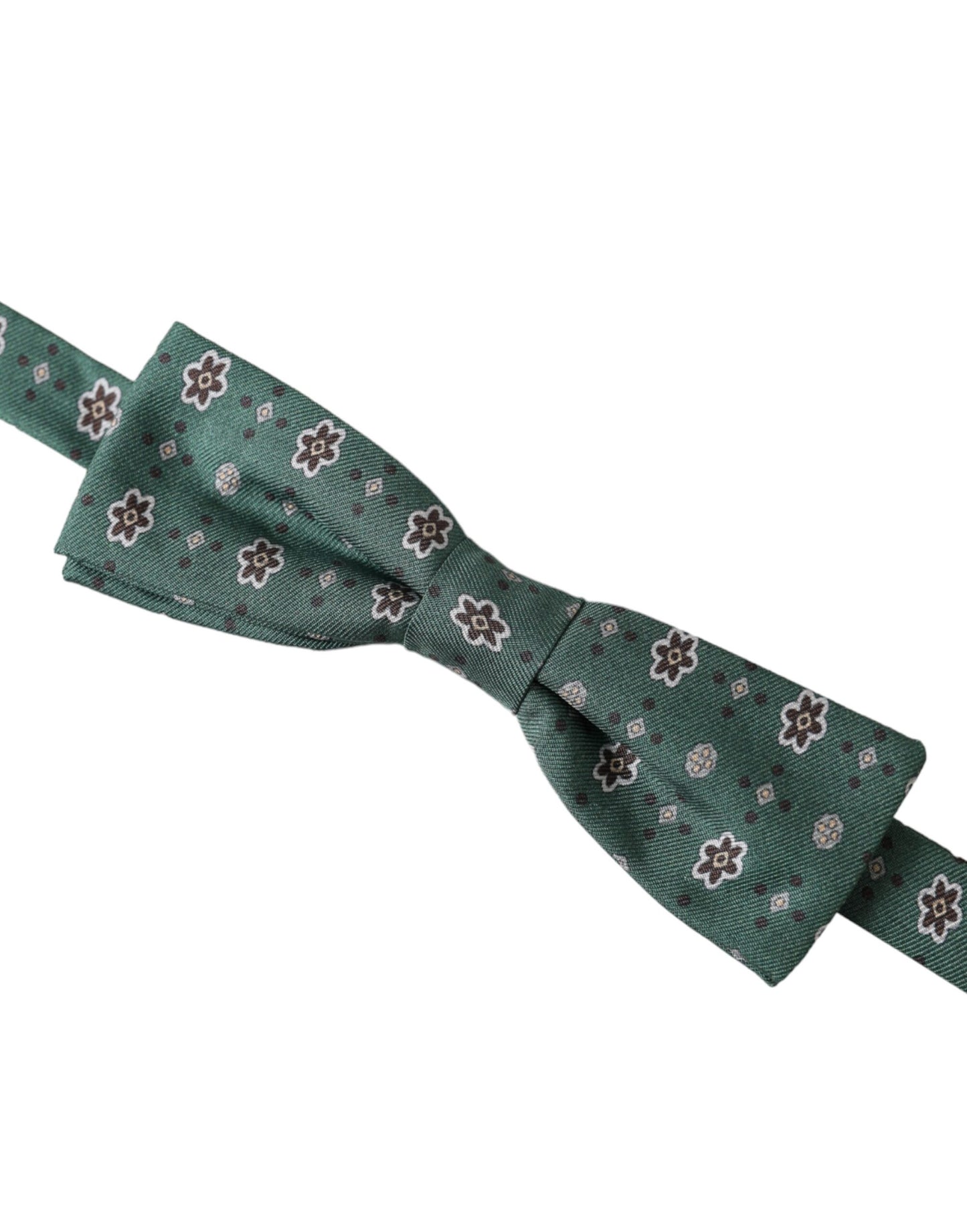  - Mint Green Floral Adjustable Neck Men Bow Tie