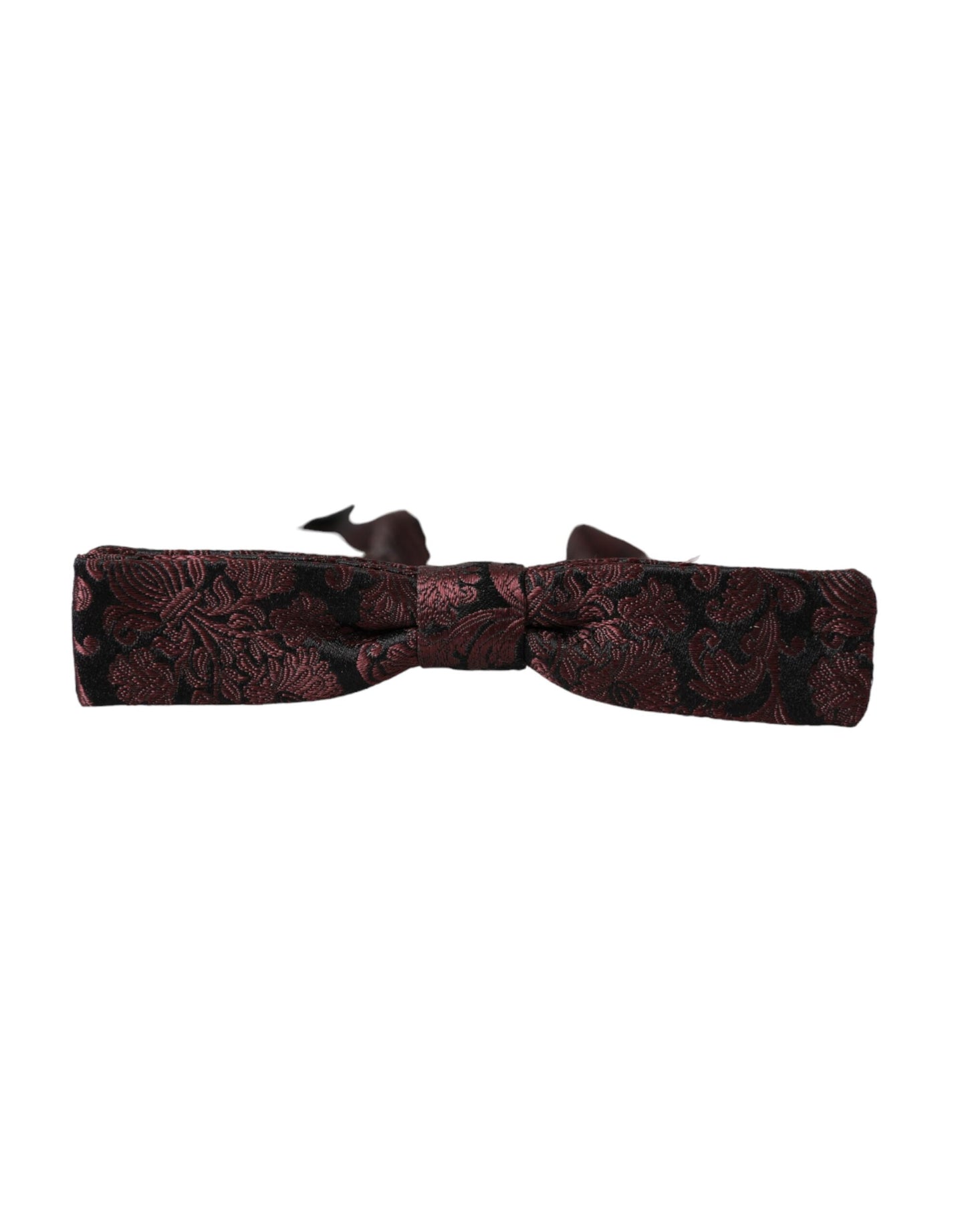  - Maroon Floral Silk Adjustable Neck Men Bow Tie