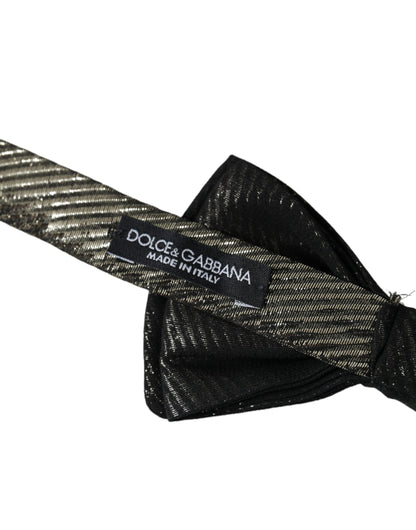  - Black Fantasy Silk Adjustable Neck Men Bow Tie