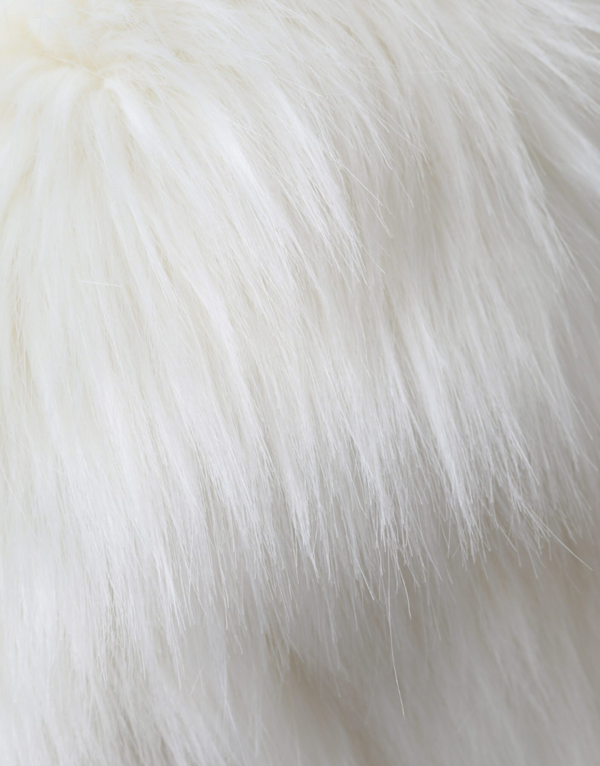 Dolce & Gabbana White Acrylic Fur Women's Bucket Hat