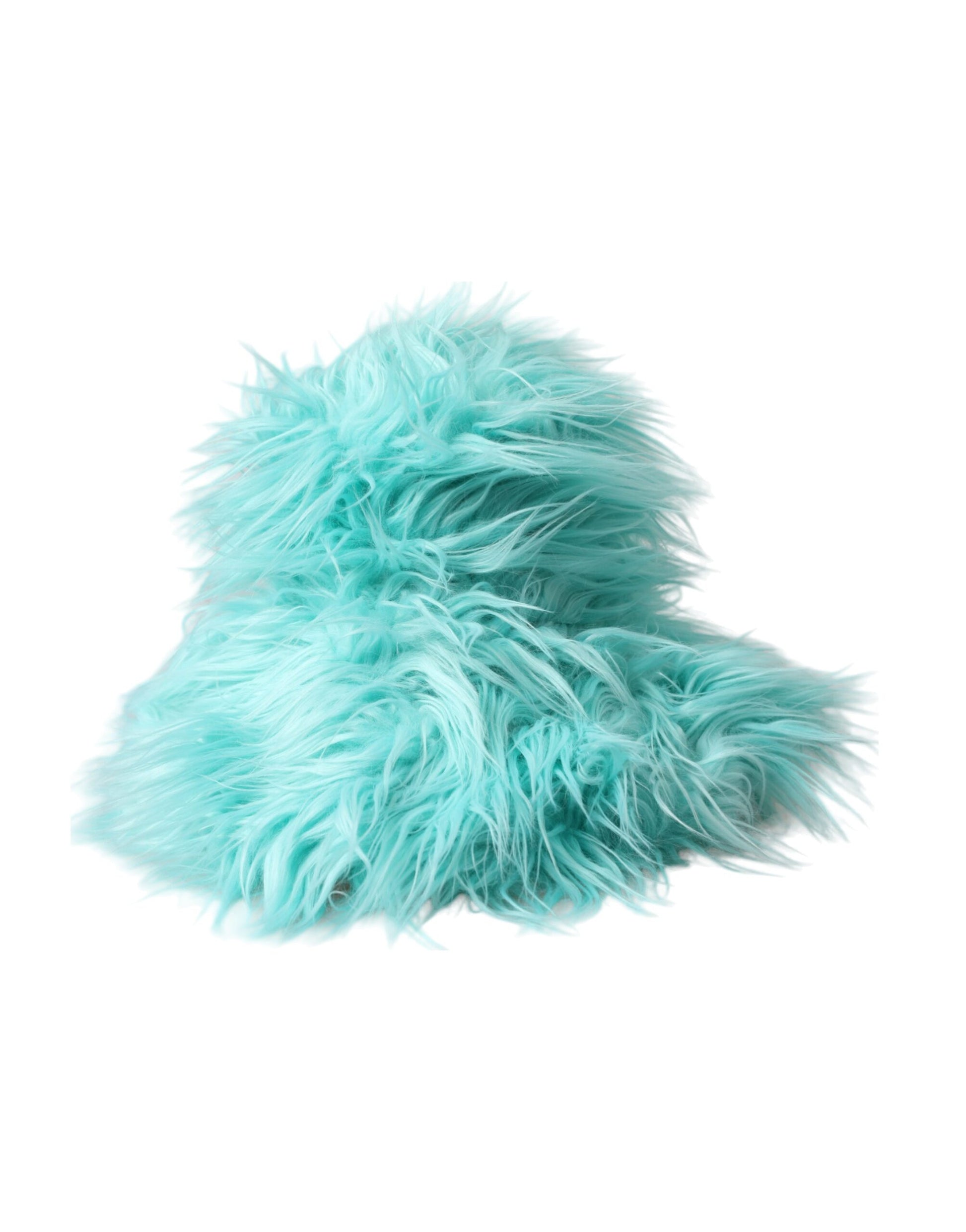 Dolce & Gabbana Mint Green Acrylic Fur Women's Bucket Hat