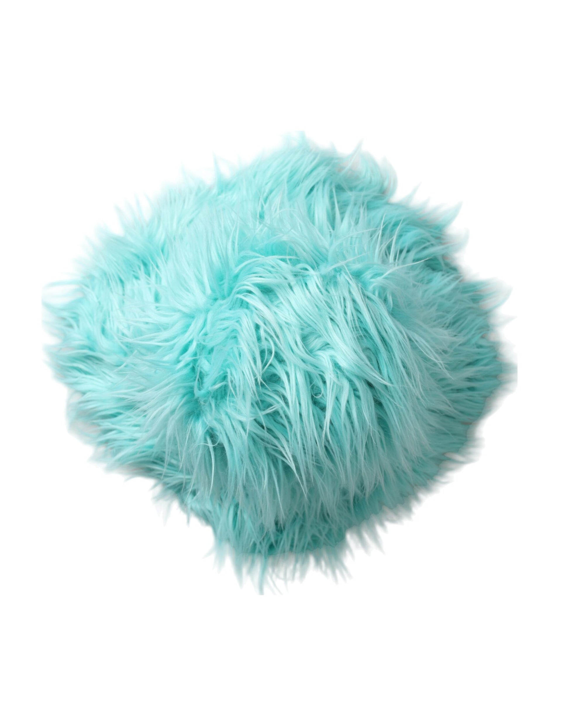 Dolce & Gabbana Mint Green Acrylic Fur Women's Bucket Hat
