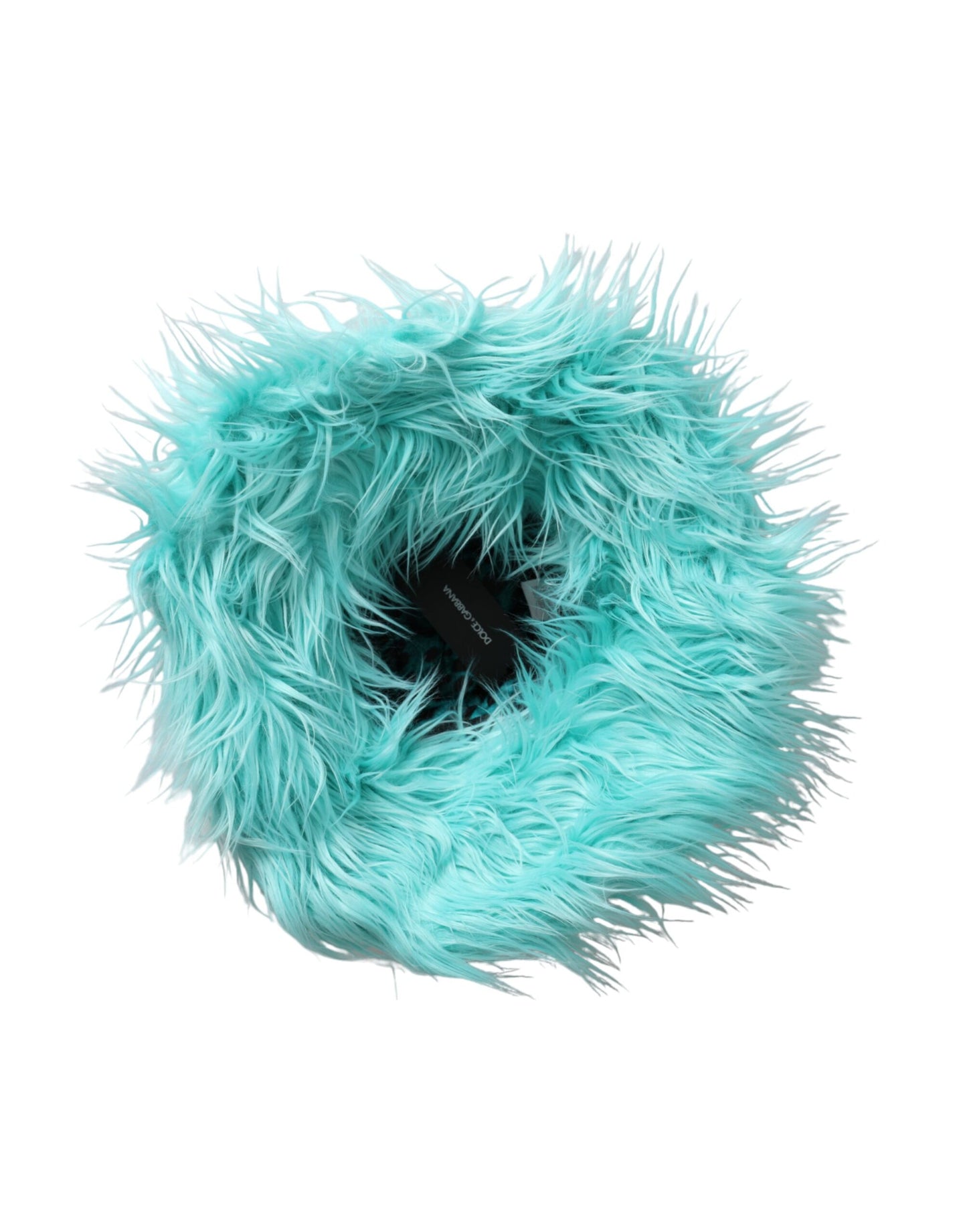 Dolce & Gabbana Mint Green Acrylic Fur Women's Bucket Hat