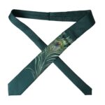  - Green Printed 100% Silk Adjustable Men Tie