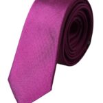  - Purple Solid Satin Silk Adjustable Men Tie