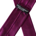  - Purple Solid Satin Silk Adjustable Men Tie