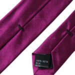  - Purple Solid Satin Silk Adjustable Men Tie