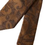  - Brown Floral 100% Silk Adjustable Men Tie