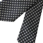  - Black 100% Silk Patterned Adjustable Men Tie