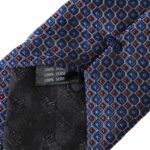  - Navy Blue Silk Patterned Adjustable Men Tie