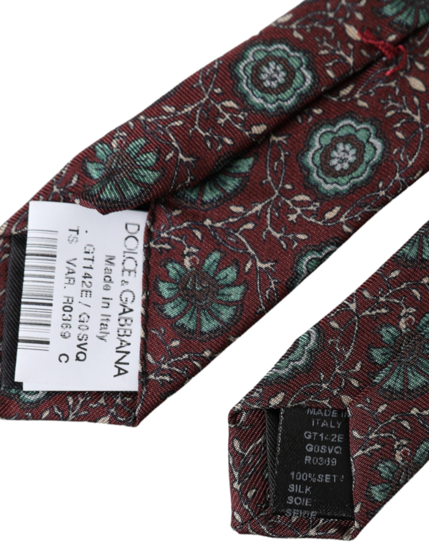  - Maroon Floral 100% Silk Adjustable Men Tie