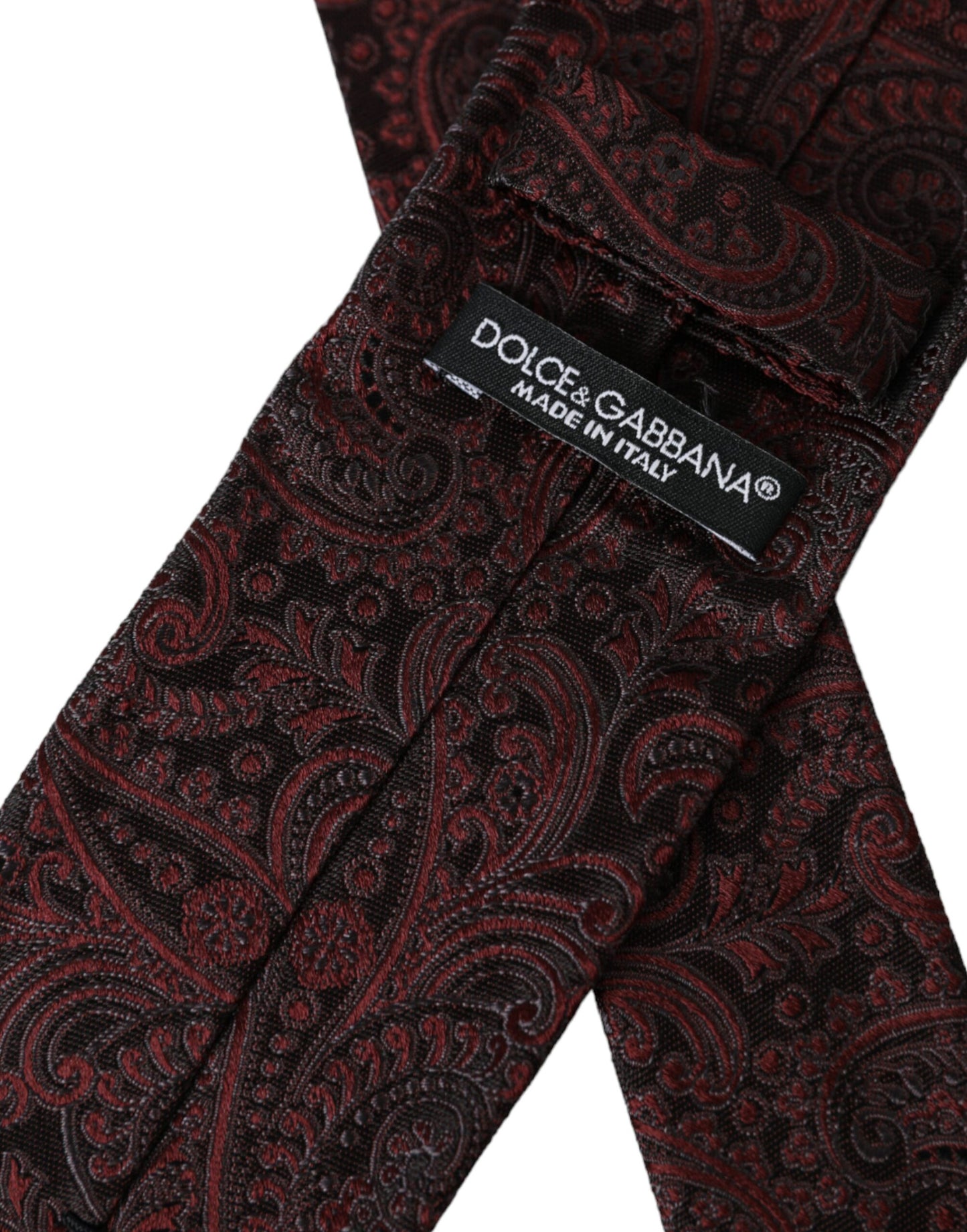  - Bordeaux Patterned Silk Adjustable Men Tie