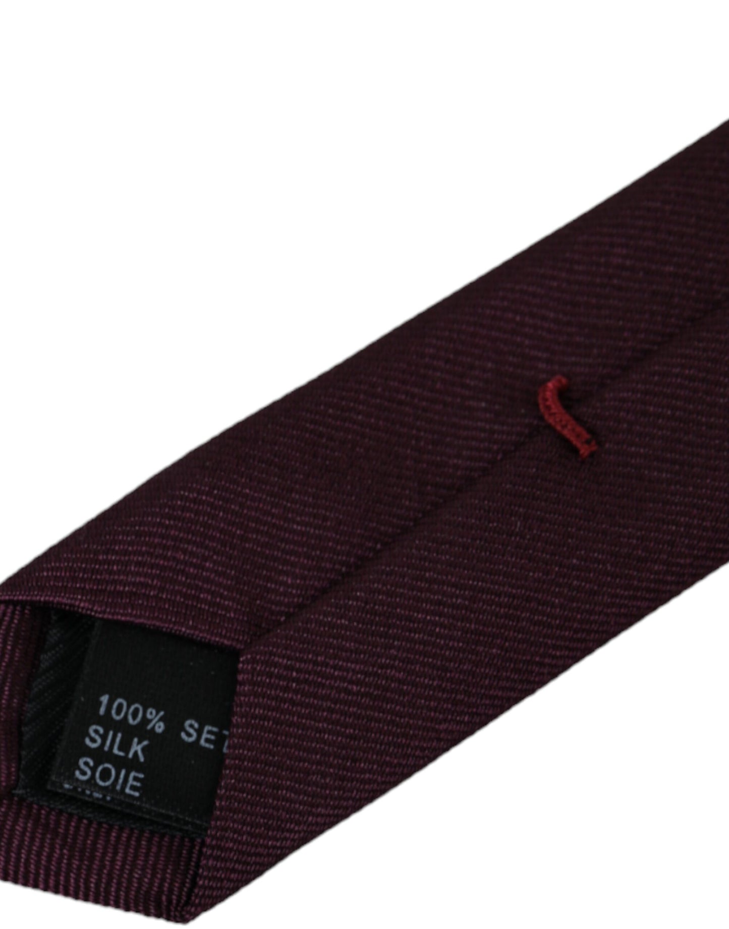  - Bordeaux Solid 100% Silk Adjustable Men Tie