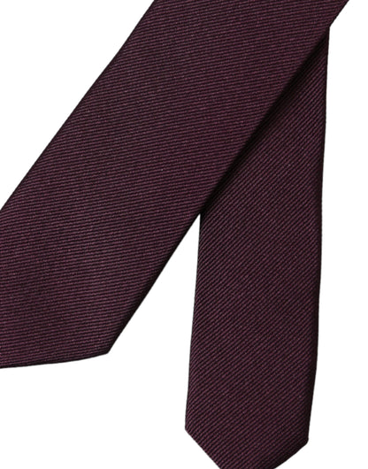  - Bordeaux Solid 100% Silk Adjustable Men Tie