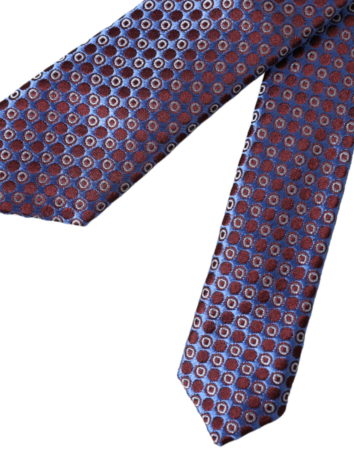  - Blue Purple Patterned Silk Adjustable Men Tie