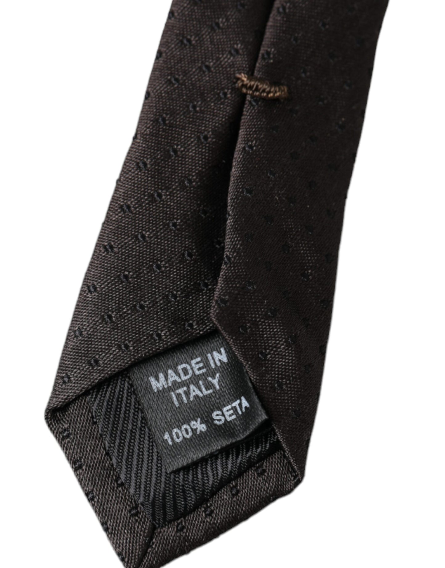  - Black Patterned Silk Adjustable Men Tie