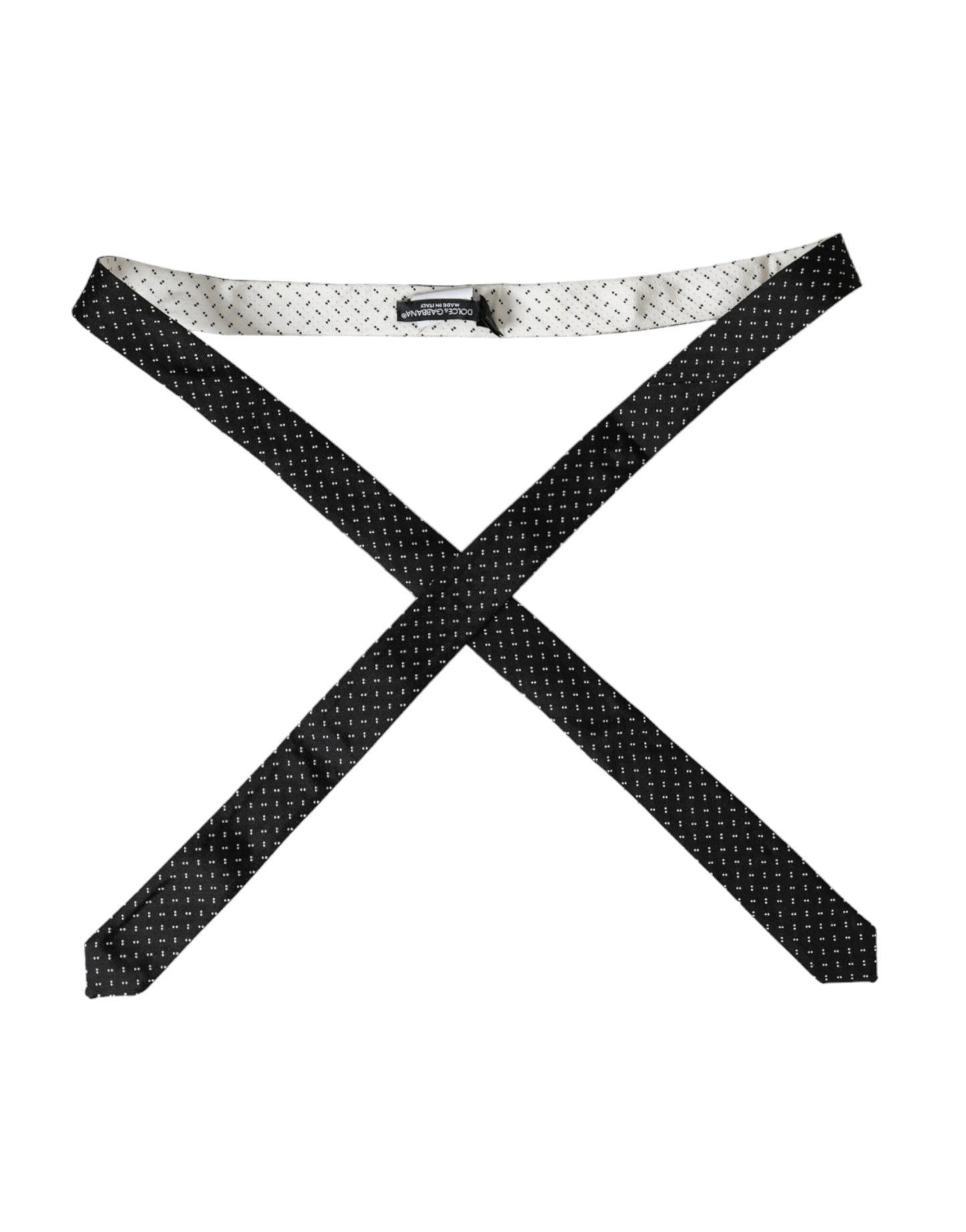  - Black White Patterned Adjustable Tie