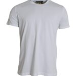  - White Cotton Roundneck Short Sleeve T-shirt