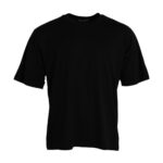 Black Cotton Round Neck Short Sleeves T-shirt - The Luxe Alliance