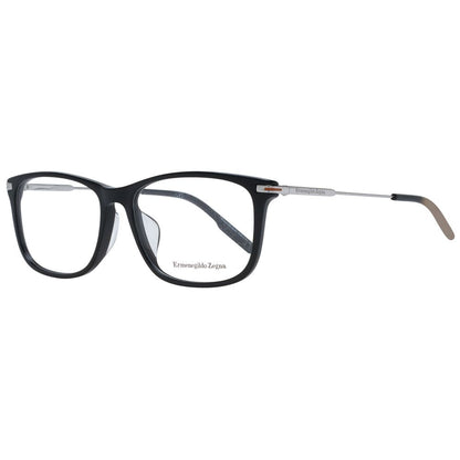 Ermenegildo Zegna Men’s Optical Frames – Black Rectangle, 56mm