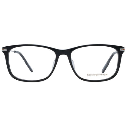 Ermenegildo Zegna Men’s Optical Frames – Black Rectangle, 56mm