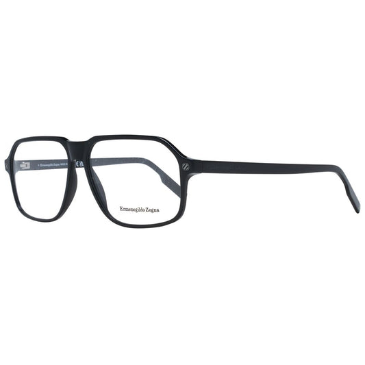 Ermenegildo Zegna Men’s Optical Glasses – Black Full-Rim Frame