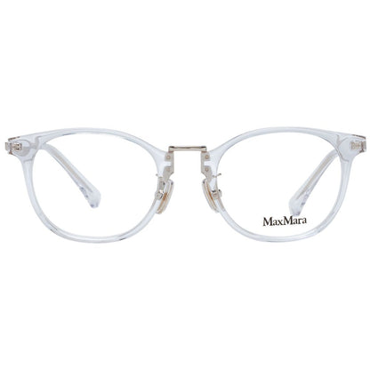 Max Mara Women’s Optical Frames – White Round Design, 48mm