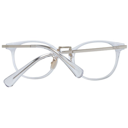 Max Mara Women’s Optical Frames – White Round Design, 48mm