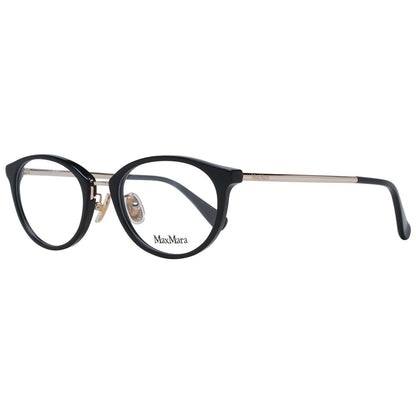 Max Mara Women’s Optical Frames – Black Round Frame, 50mm