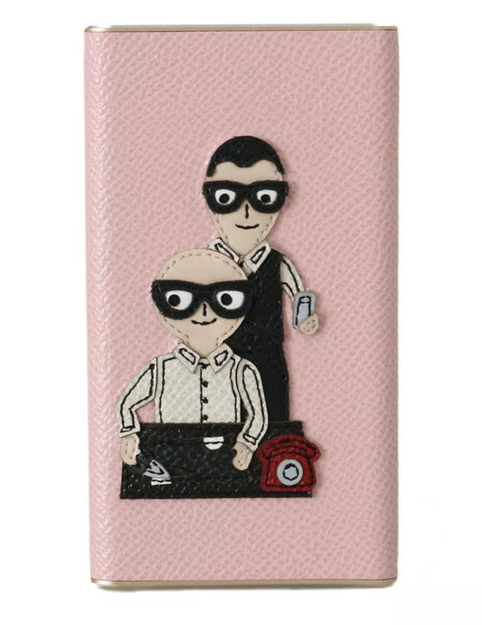  - Chic Pink Leather Power Bank