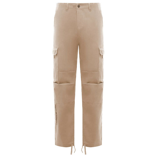  - Beige Cotton Jeans & Pant