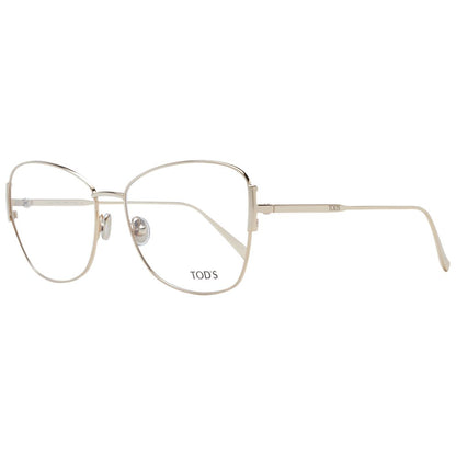Tod's Gold Women’s Optical Frames – Full-Rim Butterfly Design, 56mm