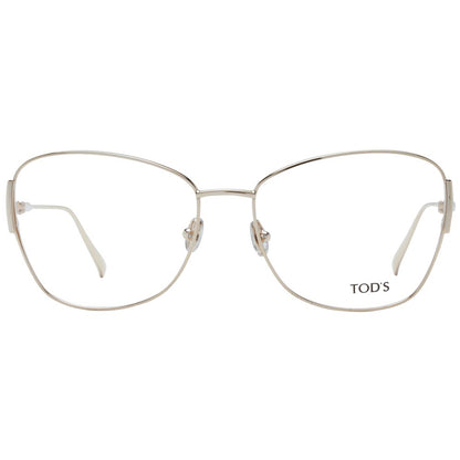 Tod's Gold Women’s Optical Frames – Full-Rim Butterfly Design, 56mm