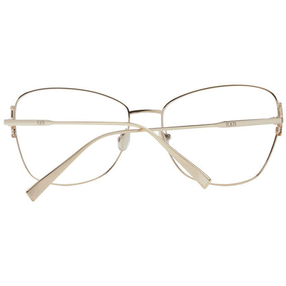 Tod's Gold Women’s Optical Frames – Full-Rim Butterfly Design, 56mm