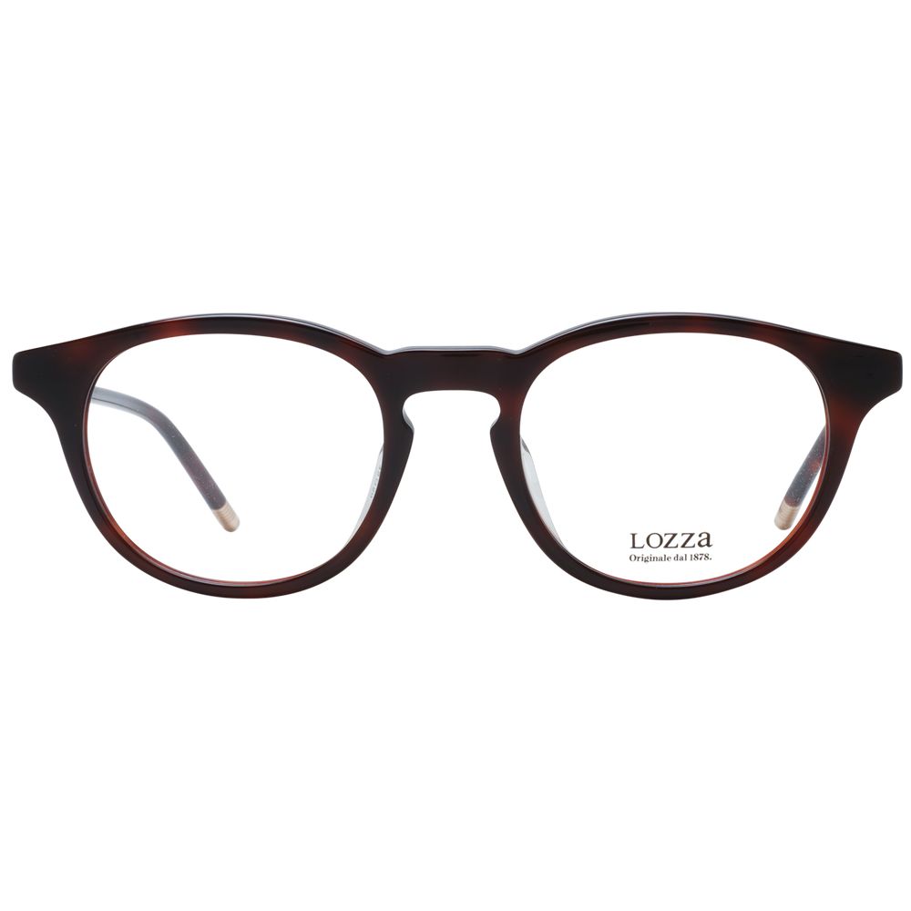 Lozza Brown Men’s Optical Glasses – Round Full-Rim Frame, 49mm