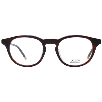 Lozza Brown Men’s Optical Glasses – Round Full-Rim Frame, 49mm