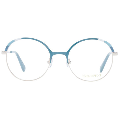 Emilio Pucci Turquoise Women’s Optical Glasses – Round Full-Rim, 51mm