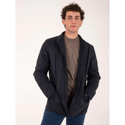 Blue Polyester Jacket - The Luxe Alliance