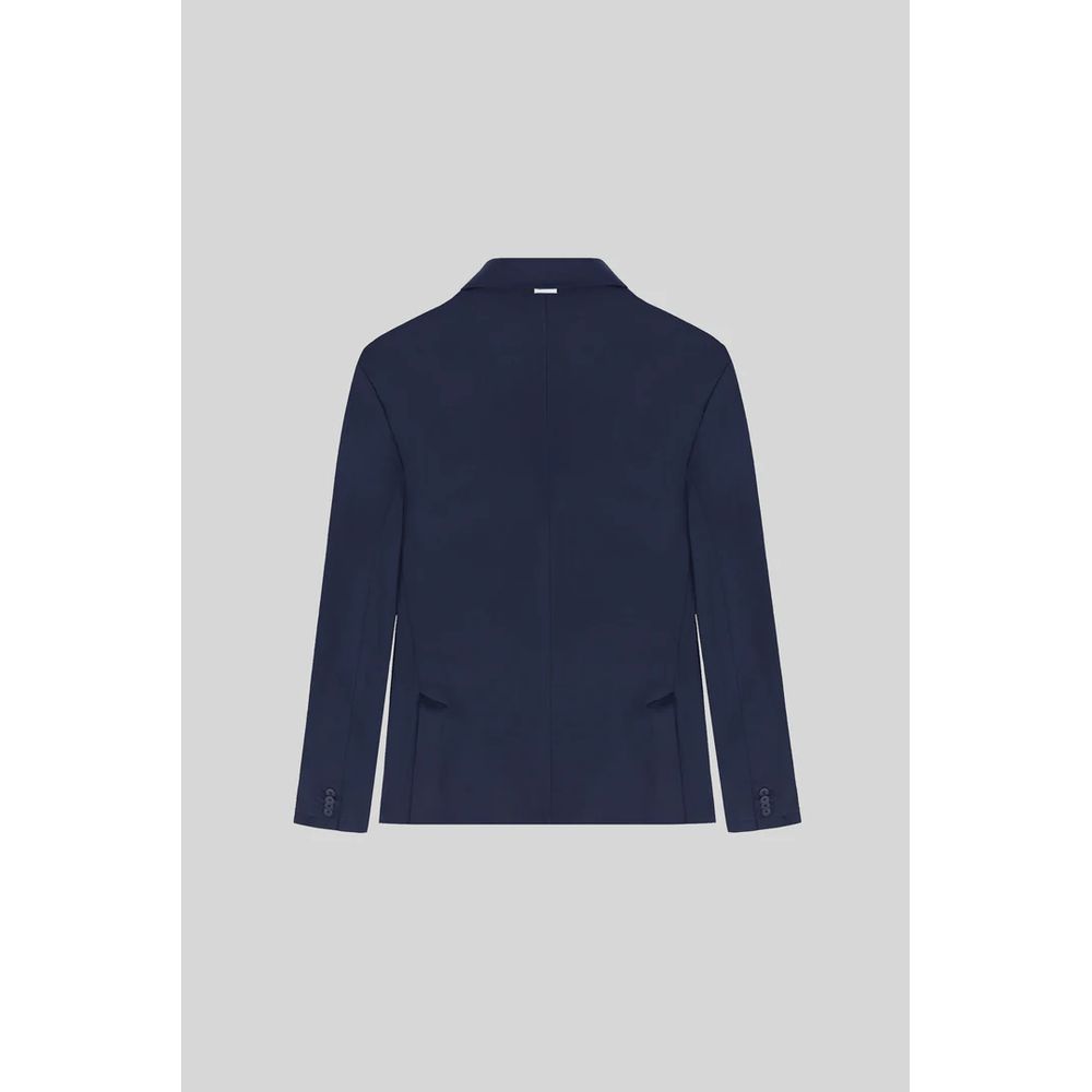 Blue Polyester Jacket - The Luxe Alliance