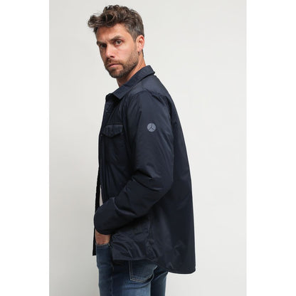 Blue Polyester Jacket - The Luxe Alliance