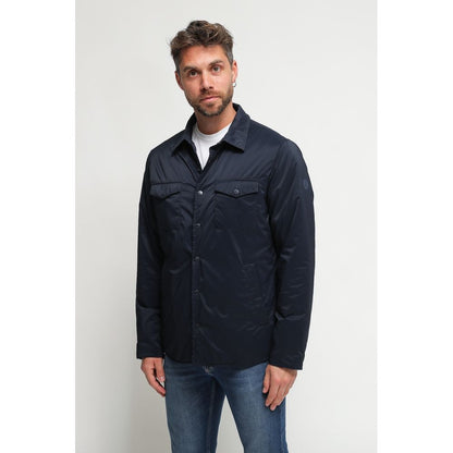 Blue Polyester Jacket - The Luxe Alliance