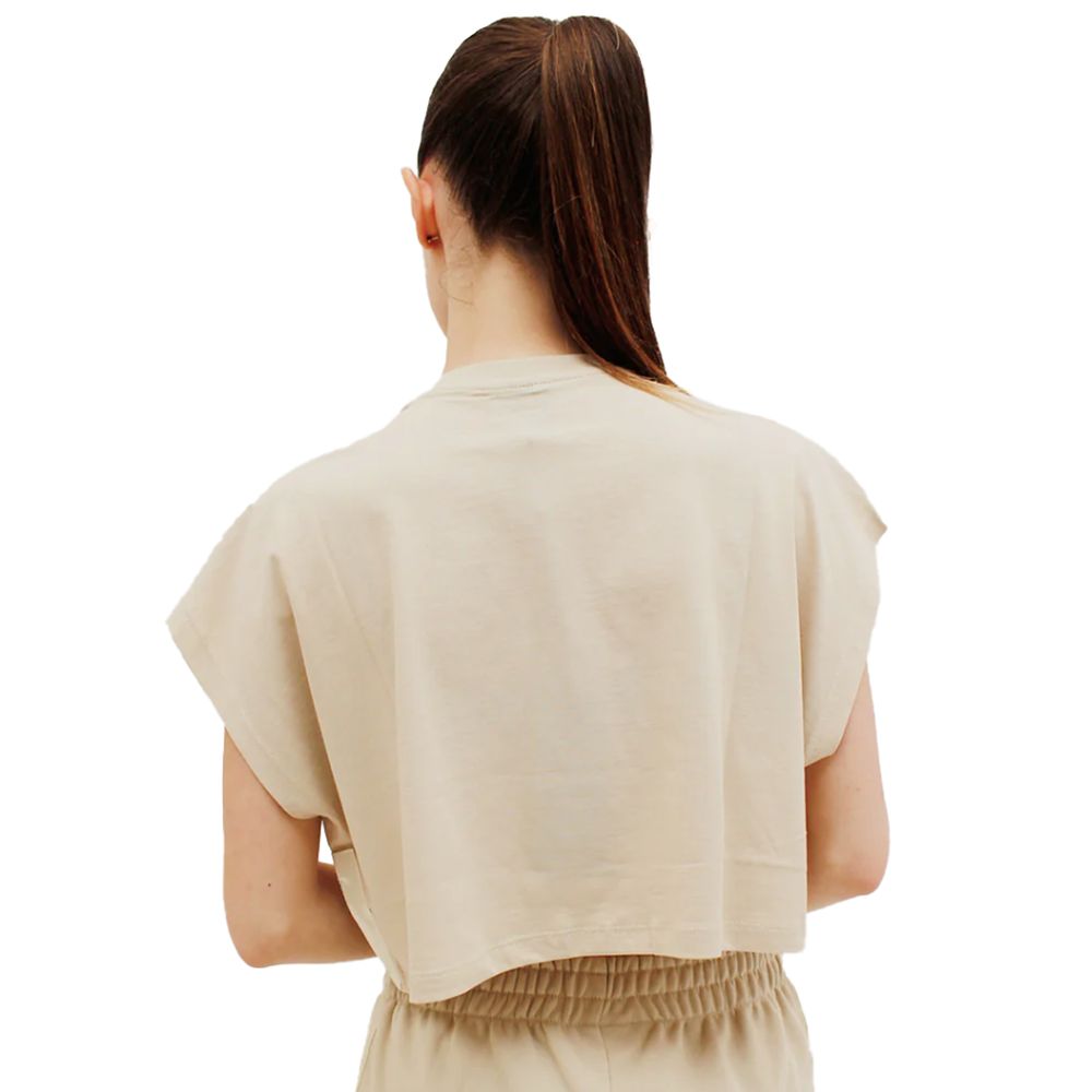 Beige Cotton Tops & T-Shirt - The Luxe Alliance